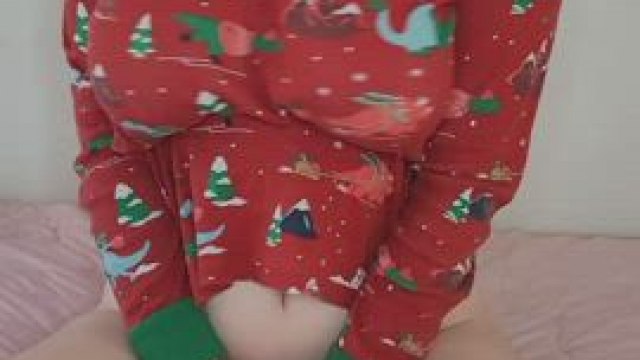 Finally cold enough to wear my dinosaur Christmas pajamas