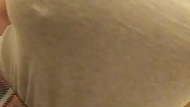 Playing with my big tits