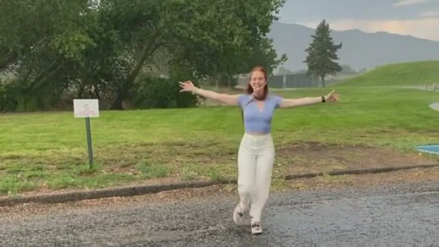 Madelaine Petsch Celebrating Her 27th Birthday in the Rain