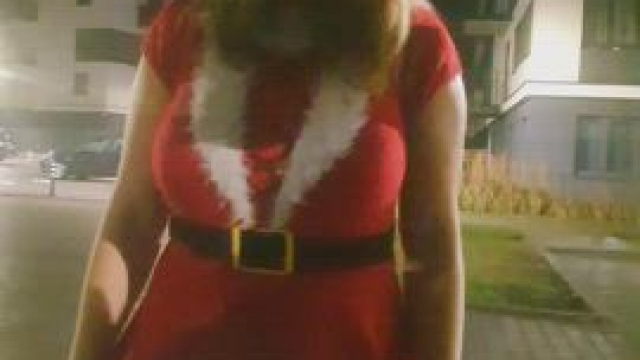 It's me. Your girl Santa wishes you a nice evening and lots of presents. [GIF]