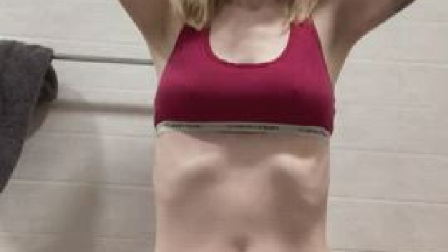 A little titty drop before I get in the shower~