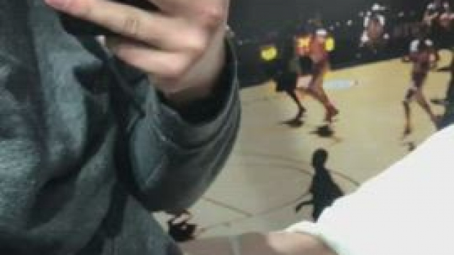 Having some fun in the public changing room