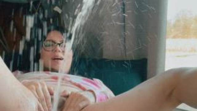 Showering in my own fountain