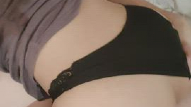 Slide my panties to the side and fuck my tight asian pussy daddy