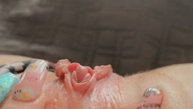 Pulling my hood back to expose my soft clit