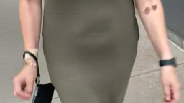 Walking through downtown