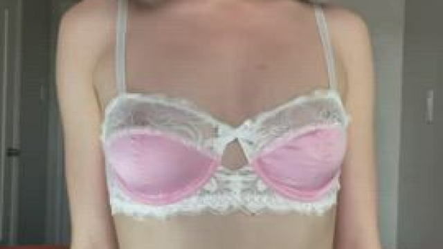 Quick transition from lingerie to nude