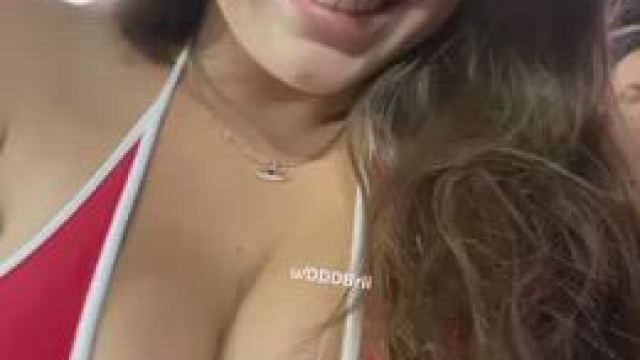 Having some fun at the soccer game