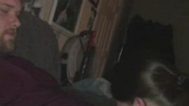 She gives their friend a sloppy wet oral