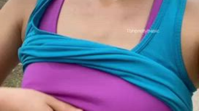 My titties needed some air mid run [OC]