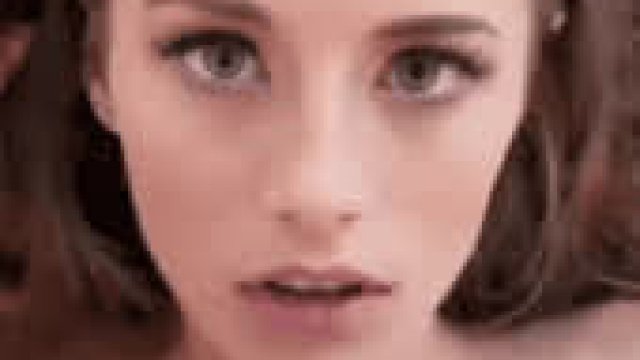 She smiles when she feels the cum all over her face