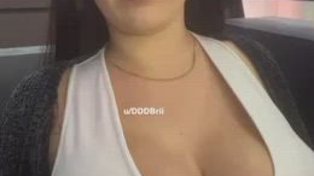 Having some fun at the hockey game