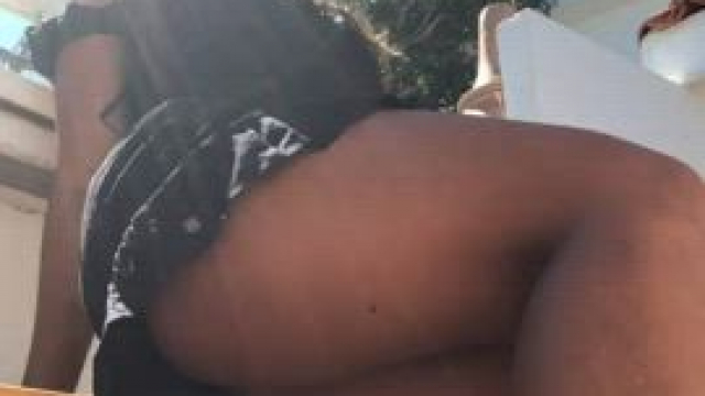 I love touching myself in my garden