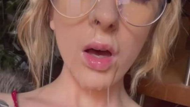 Made myself cum while covered in his cum