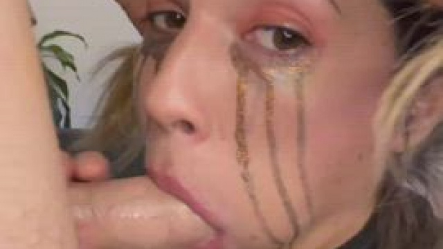 Struggling with his big cock