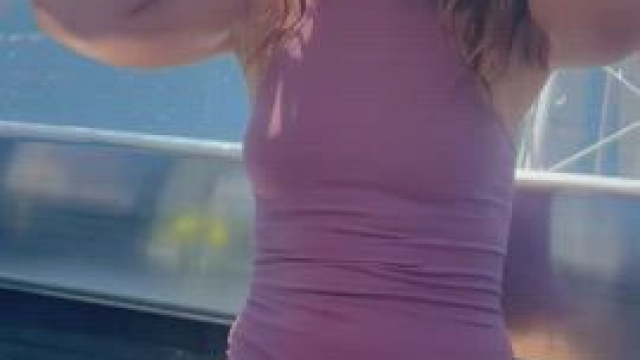 Having a little fun on the ferris wheel in Seattle