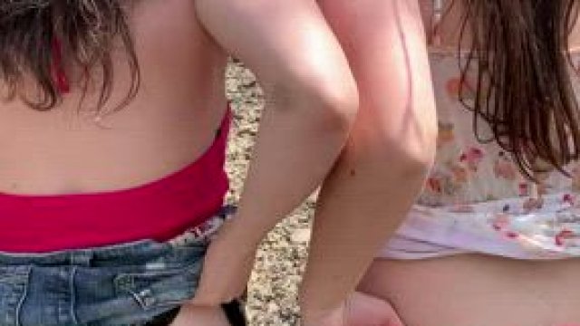 Would ya come fuck us if ya found us plugged and flashing on this public trail? 