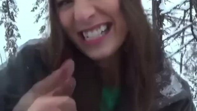 Keeping him warm with a blow in the snow