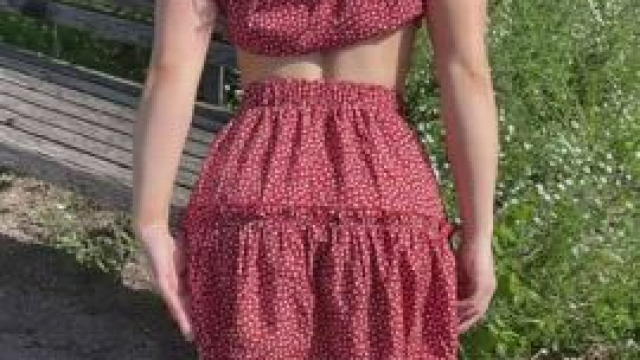 Would you ever think that such a naughty thing is hiding under my sweet skirt?