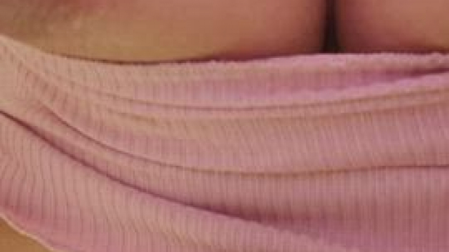 Red thong on the pussy