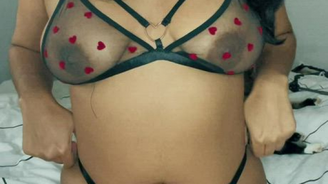 I didn't even notice her sneaking up behind me