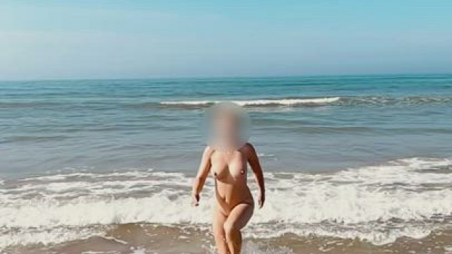 I was the only one naked on the beach