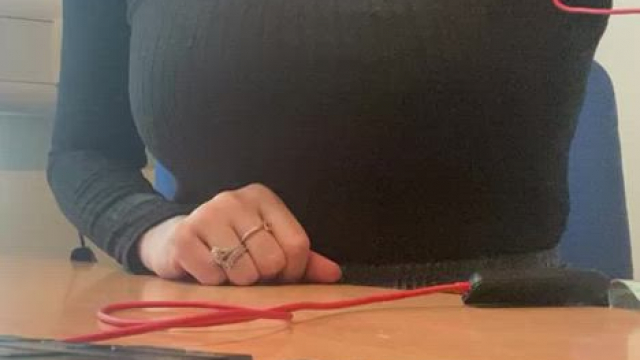 Bouncy DD's at the Office