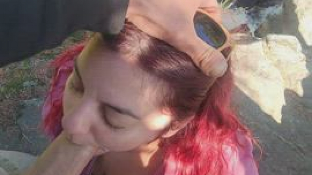 Took him on a stroll and made him whip it out