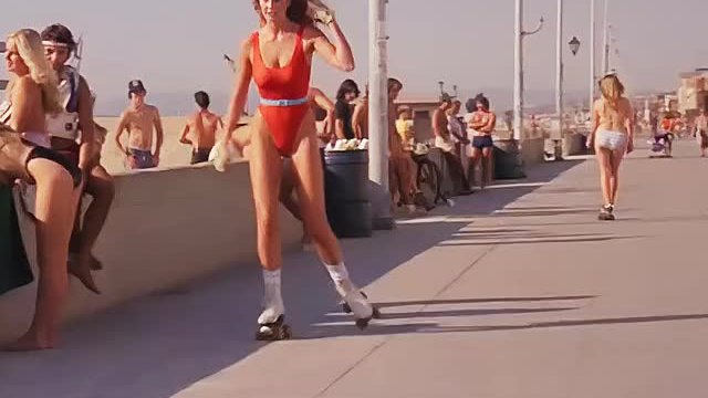 Kathleen Kinmont fit roller swimsuit plot in Hardbodies