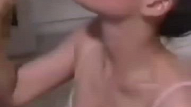 Giant Load from Big black cock on nerdy slut