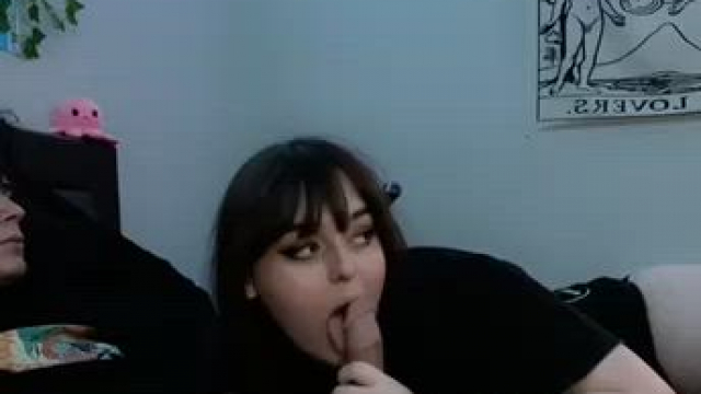 having a snack while we watch tv :>