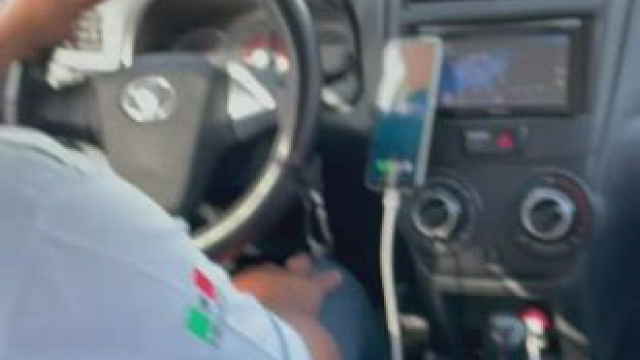 Dared to get naked in a taxi