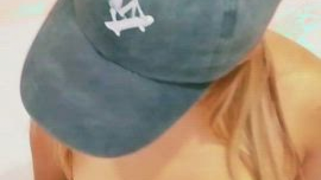 the caribbean sun is perfect to tan small pierced tits