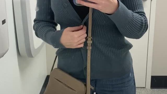 Titty dropping while doing errands