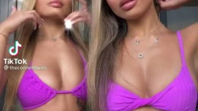 Petite blonde twin girlfriends end up in the shower (NSFW)