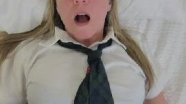 student gets banged in uniform