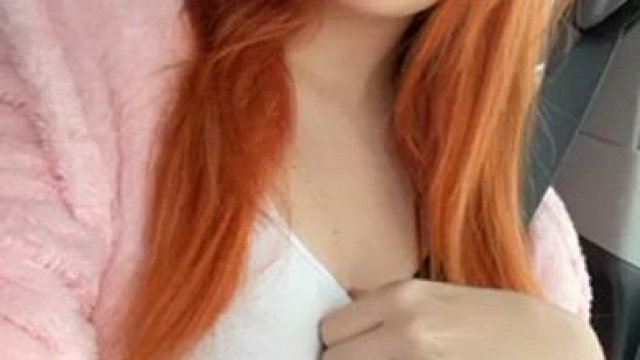 Showing my tits off in the car has become a habit