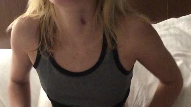 My pretty girlfriend flashing her tiny tits