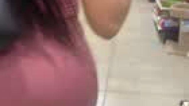 Shopping for my cat and flashing my tits