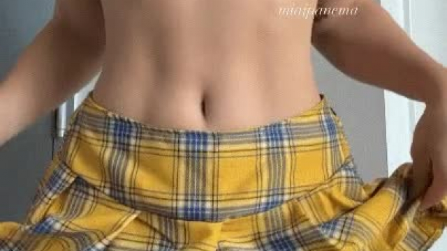 I love this skirt but what’s underneath is cuter