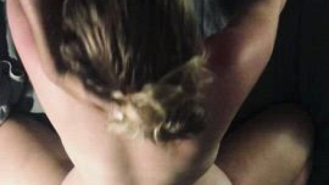 Sucking big dick while poking my fat ass out