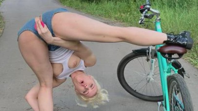 Would you in a public place on a bike ride