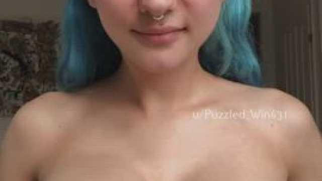 Bouncing my titties in front of your face makes me feel so happy and contented