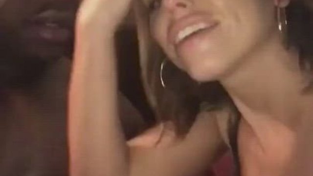 Adriana sucking on a huge cock