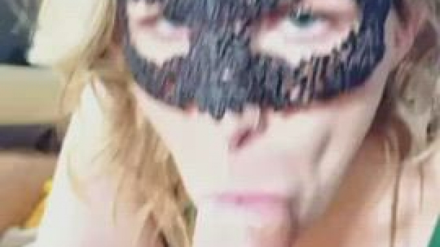 Sucking sirs big cock. He gets a blowjob every single day