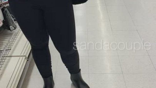 In the men's section trying to get accidentally caught on purpose