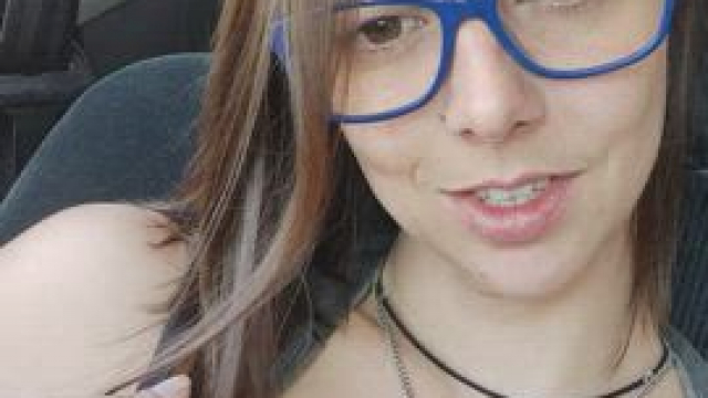 I made a quick stop with the car so I could show you my little boobs!