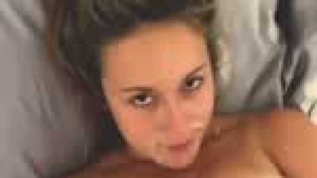 Big Natural Cutie Gets Cum Splashed on her Face and Big Boobs!!