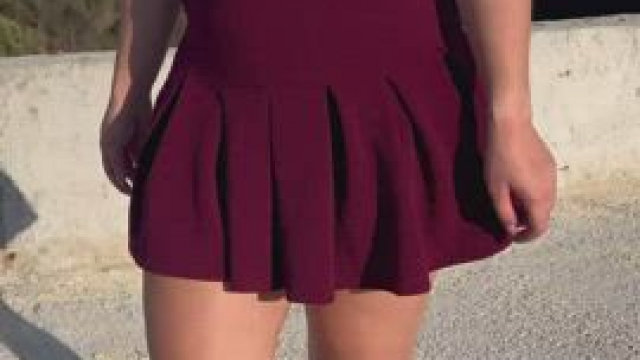 I was so happy to go out without a thong today this skirt definitely wanted