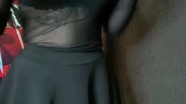 Your goth gf strips down for you, but the fishnets stay on